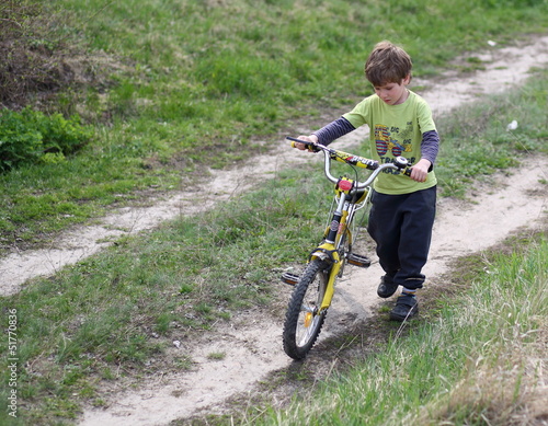 Boy with bike