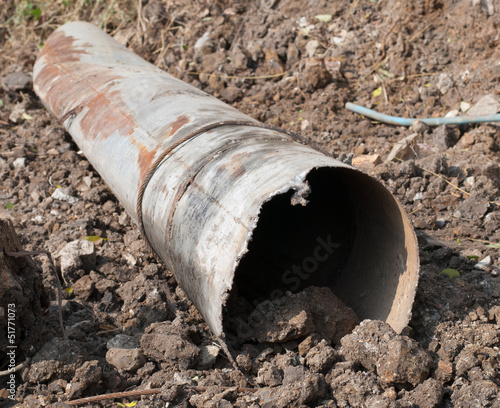 Very Old Water main pipes photo