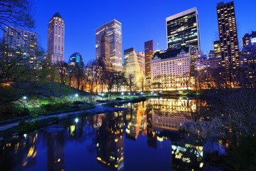 Sierkussen Foto van de dag Central Park bij nacht New York  © SeanPavonePhoto