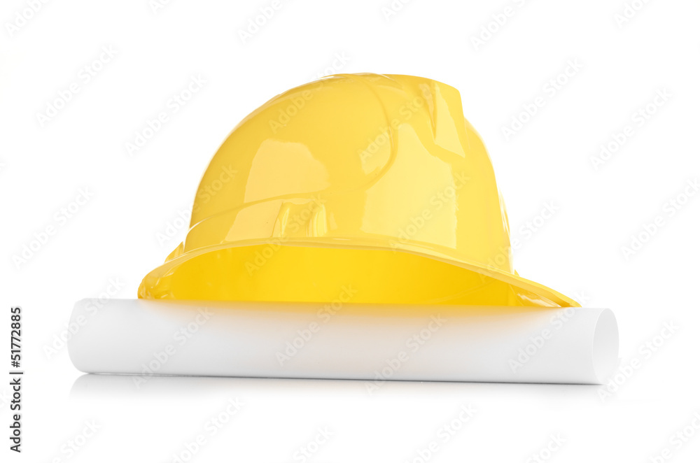 yellow helmet and roll paper yellow helmet and roll paper