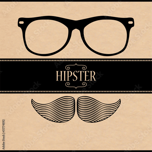 Hipster style retro card design