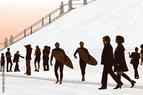 Sunset Beach Resort Walkers; background on separate layer