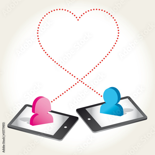 Social networks concept love icon. EPS 8 vector illustration