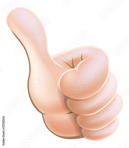 Thumbs up cartoon hand
