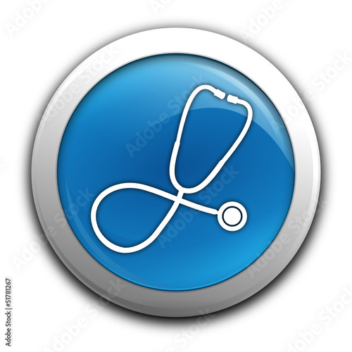 medecine sur bouton bleu