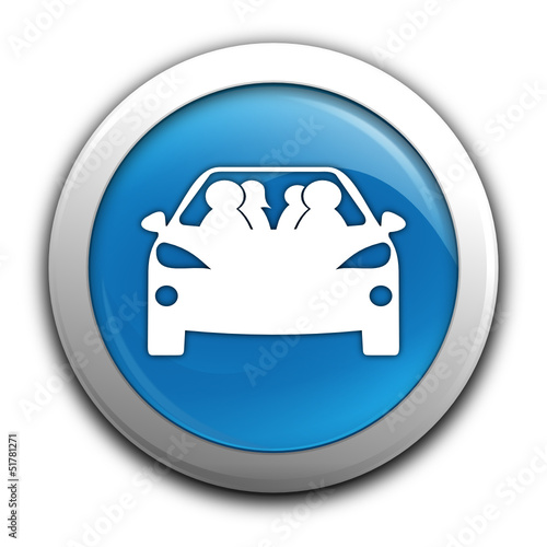 covoiturage sur bouton bleu