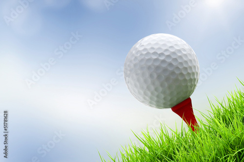 a golf ball on tee