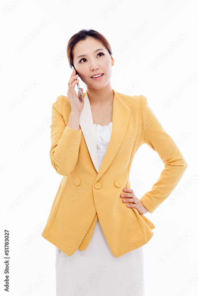 Business man with smart cell phone. Business man with smart cell phone.