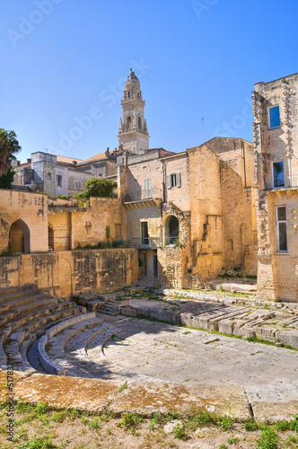 Roman theatre. Lecce. Puglia. Italy.