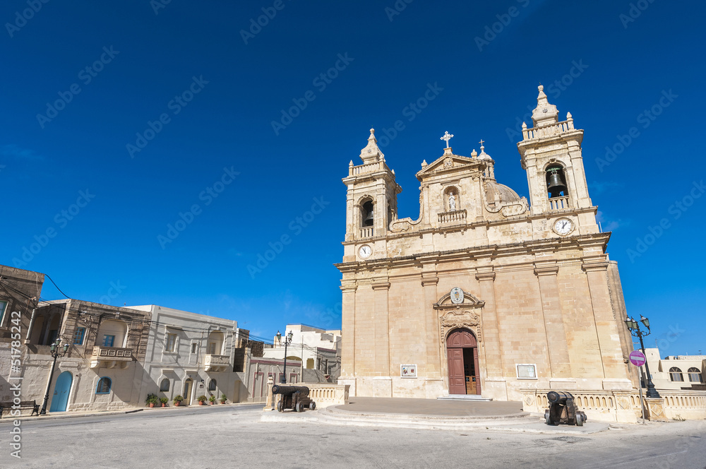 Parish church of Zebbug in Gozo, Malta