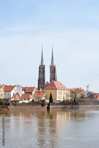 Dominsel mit Kathedrale Wroclaw