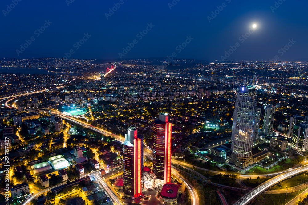 Fototapeta premium aerial view at Istanbul city Turkey