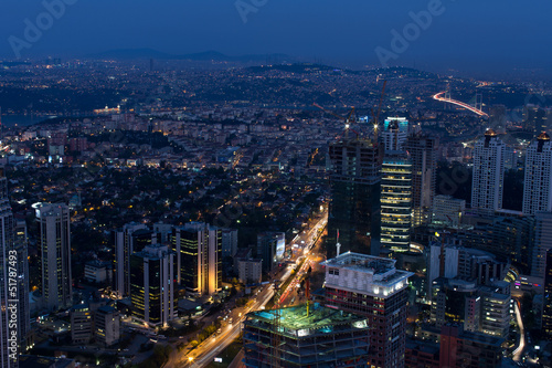 aerial view at Istanbul city Turkey © derege