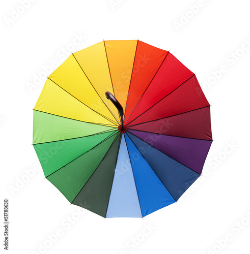 Regenschirm in Regenbogenfarben