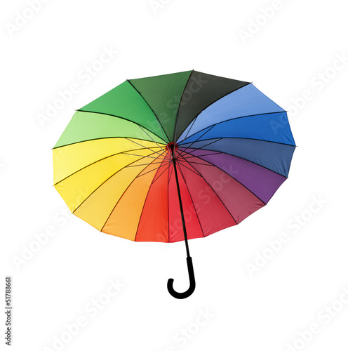 Regenschirm in Regenbogenfarben
