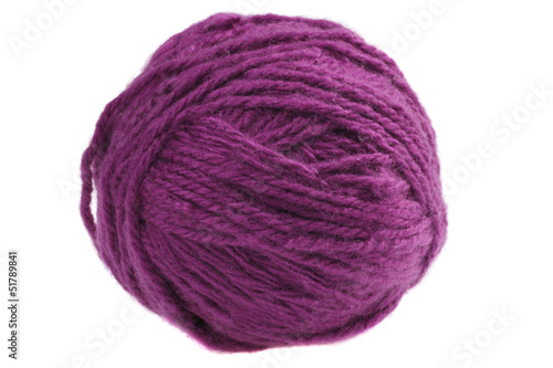 Ball of cyclamen yarn
