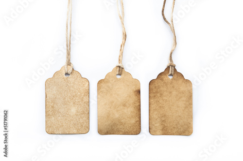 Assortment of vintage tags and labels