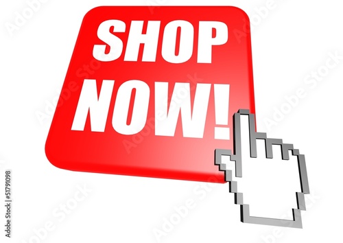 Shop now button with cursor photo