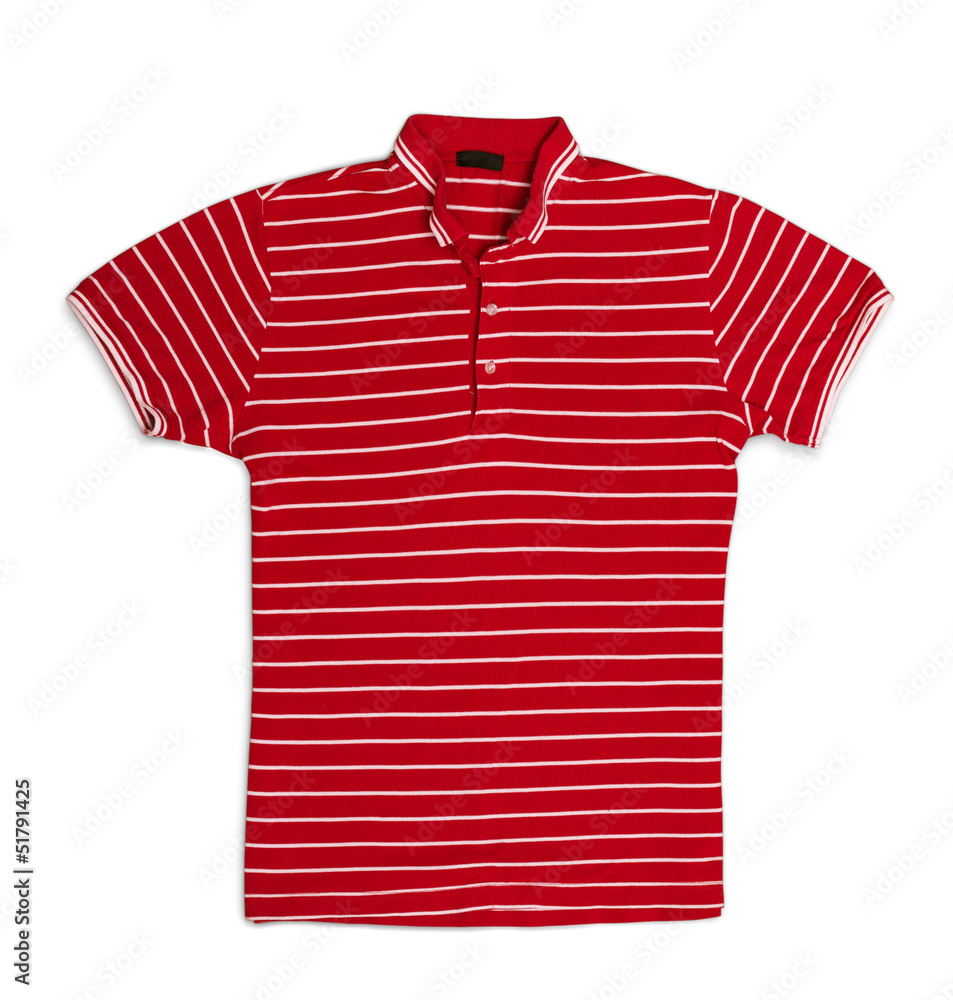 Red striped polo t-shirt Red striped polo t-shirt