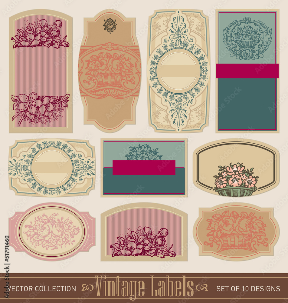 Fototapeta premium vintage labels set (vector)