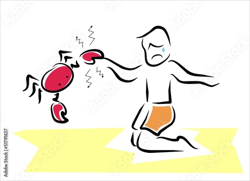 niño y cangrejo