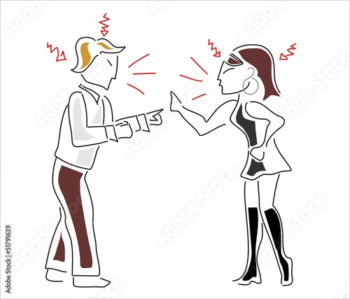 pareja discutiendo