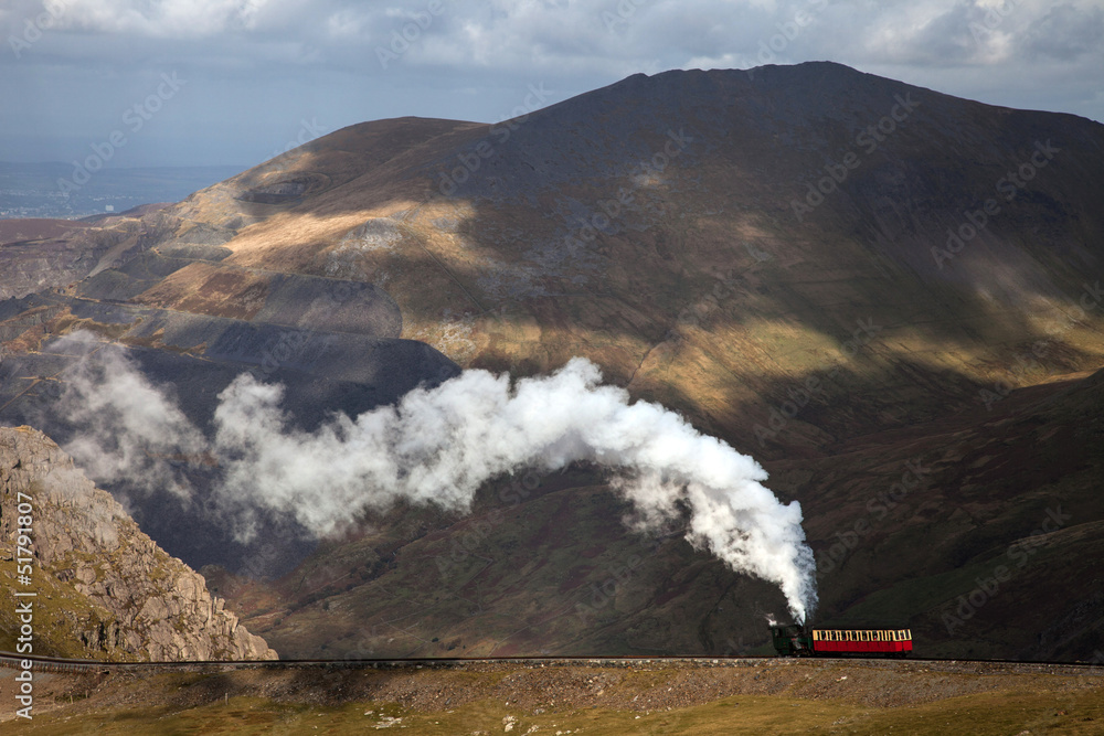 Obraz premium Views from Snowdon the highest mountain in England and Wales