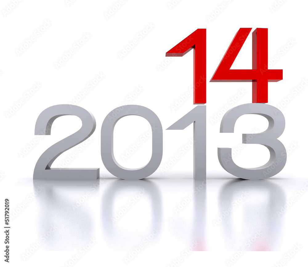 Here comes the new year ... 2014 - 3D Here comes the new year ... 2014 - 3D