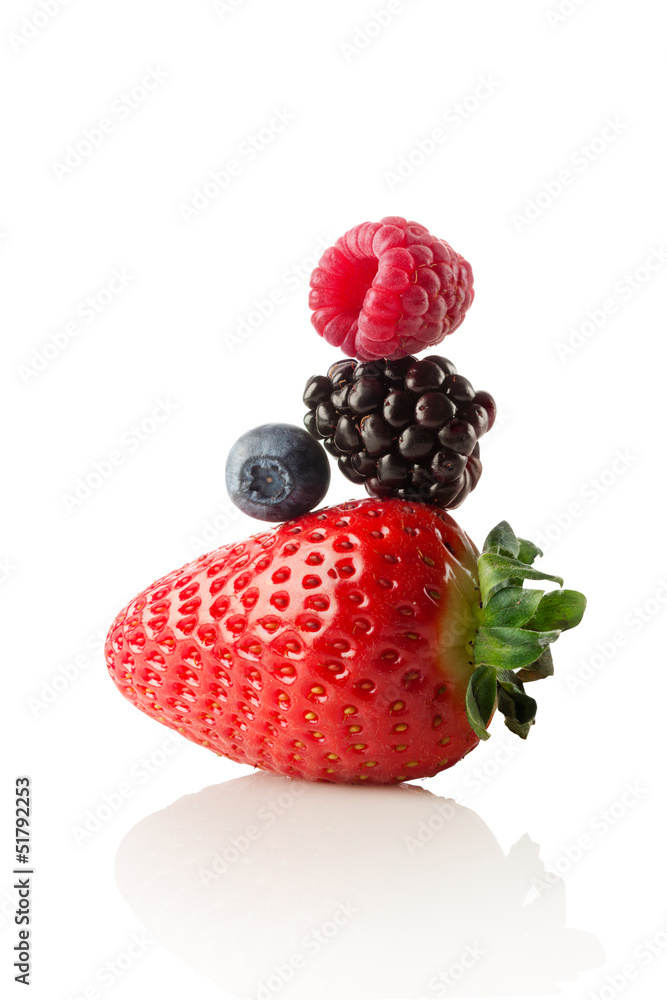 Naklejka The berry pyramid of health.