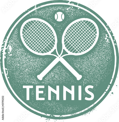 Vintage Tennis Sport Stamp
