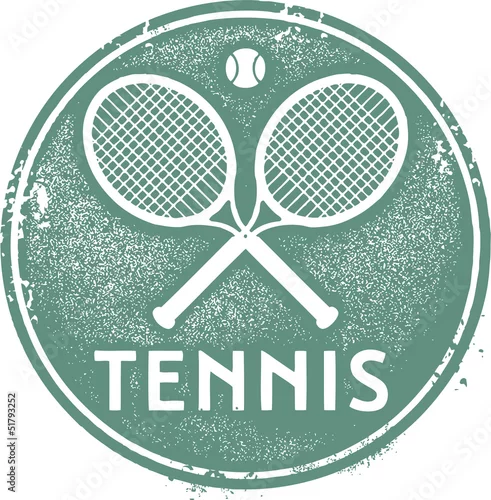 Obraz Vintage Tennis Sport Stamp
