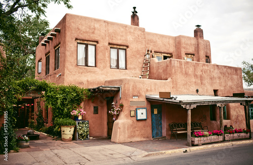 Historical houses of Santa Fe, New Mexico photo