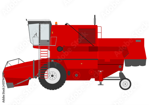 Combine harvester.