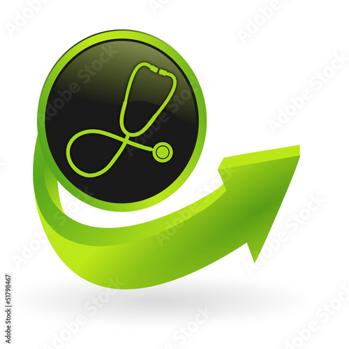 medical flèche verte