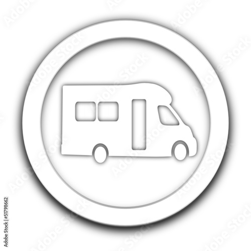 camping car sur vignette blanche