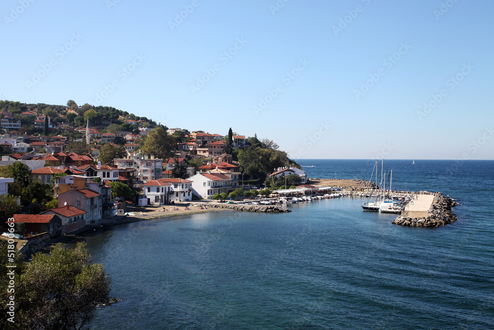 Fototapeta premium Kumyaka (Siği) village Mudanya province in Bursa/Turkey