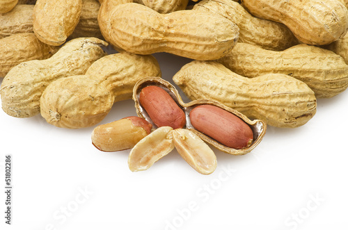 Wallpaper Mural Peanuts close up on the white background Torontodigital.ca