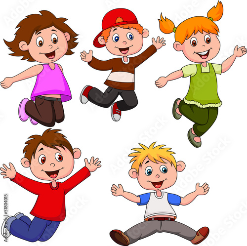 Happy children cartoon