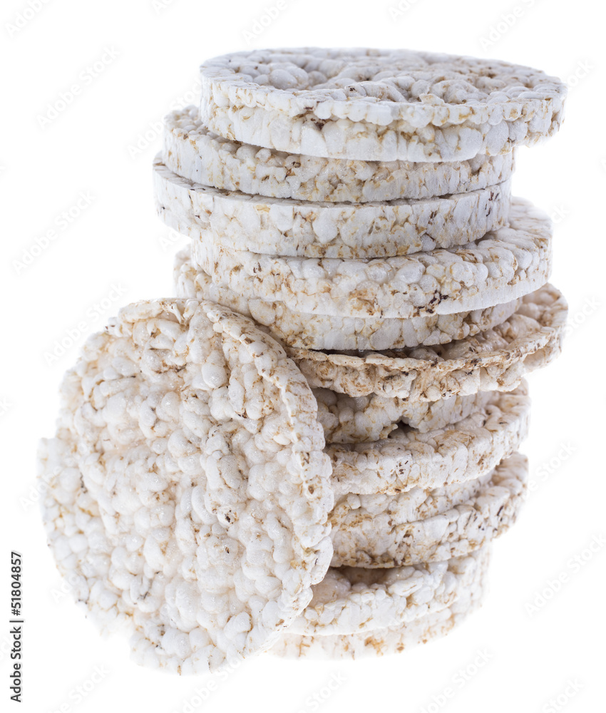 Rice Cakes on white Rice Cakes on white
