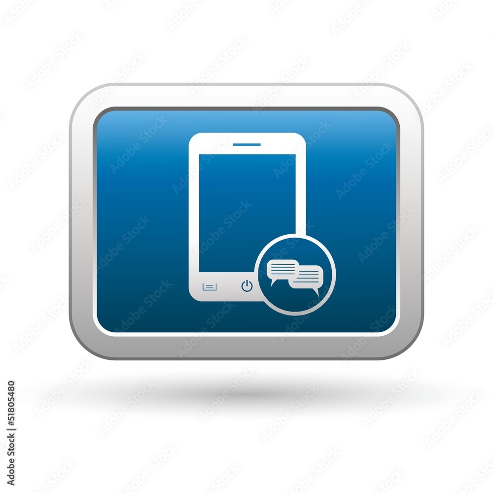 Phone icon with chat menu icon