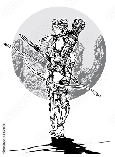 Fantasy Girl II (Black and White)