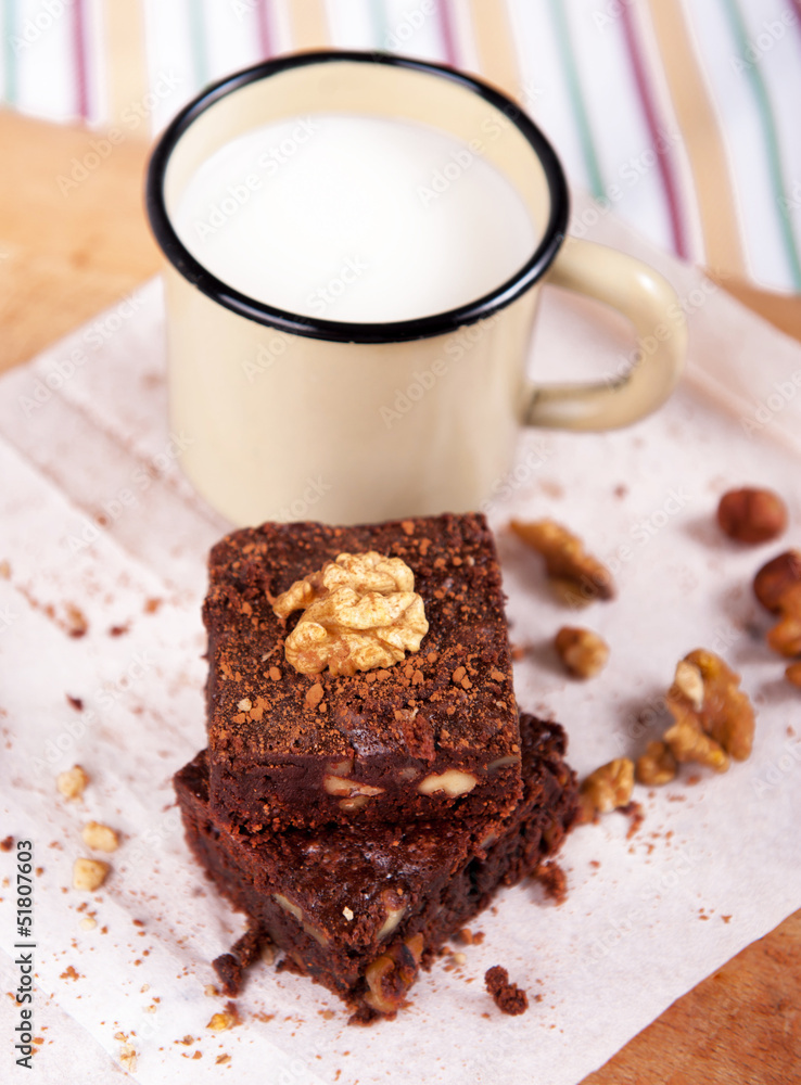 brownie with milk brownie with milk