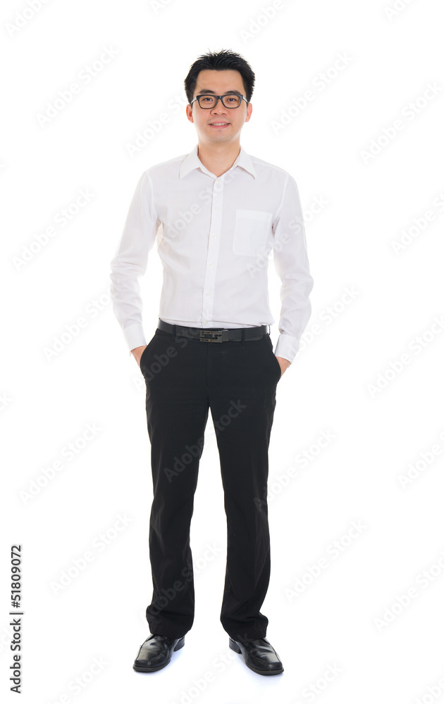 Chinese business man of asian descendants , full length portrait Chinese business man of asian descendants , full length portrait