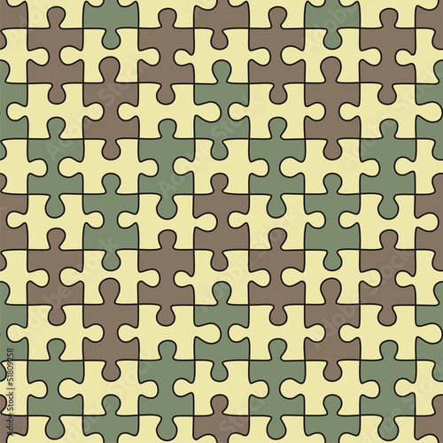 Puzzle seamless pattern. Vector illustration