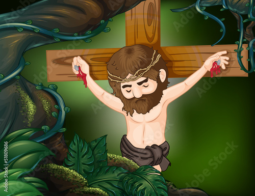 A cross at the rainforest