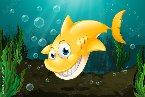 A big yellow shark