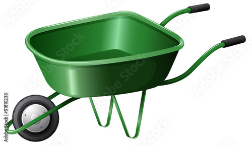 A green construction cart