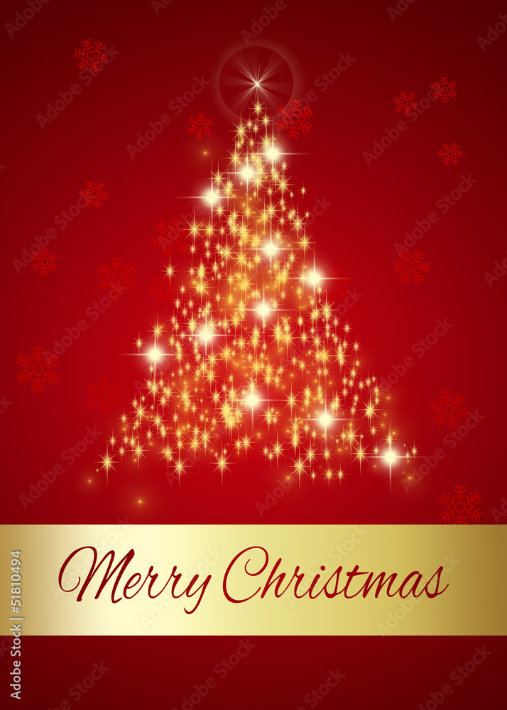 Glowing Merry Christmas Tree Glowing Merry Christmas Tree