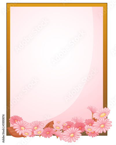 An empty paper with a flowery design