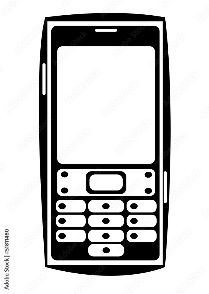 vector mobile phone isolated on white background vector mobile phone isolated on white background